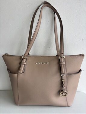 Michael Kors Beige Leather Tote